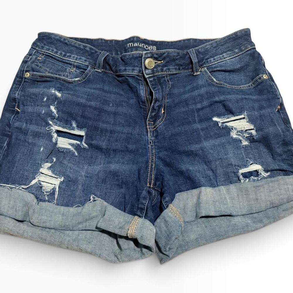 Maurices blue denim shorts size 14W